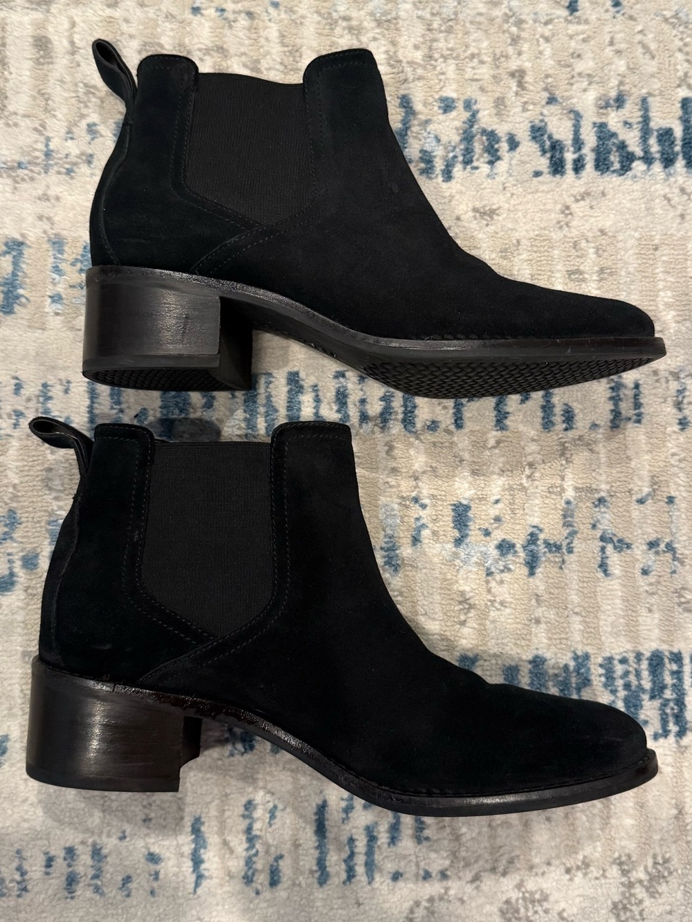 Cole Haan Women's Black Suede Chelsea Ankle Boots 8